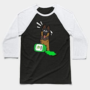 Funny guard Dog Spilled Wasabi Sauce Baseball T-Shirt